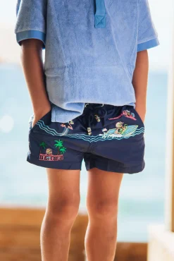 Les Canebiers All Over Saint-Barth - Navy<Enfant Garçons