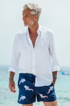 Les Canebiers All Over Shark - Navy<Homme Shark|Best Sellers