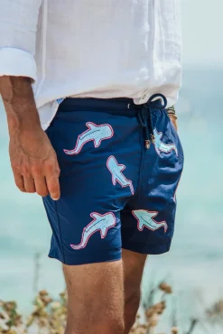 Les Canebiers All Over Shark - Navy<Homme Shark|Best Sellers