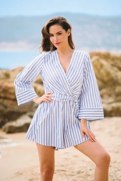 Les Canebiers Boutinelles Jumpsuit - Navy Stripes<Femme Combinaisons
