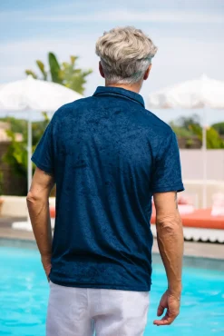 Les Canebiers Cabanon Polo - Navy<Homme Polos