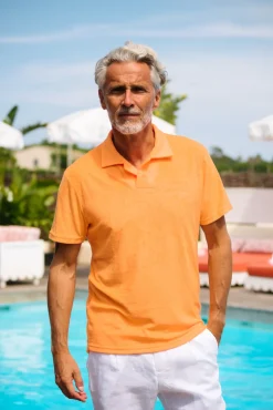 Les Canebiers Cabanon Polo - Orange<Homme Polos
