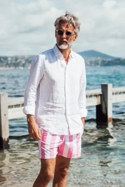Les Canebiers Ermitage Court Cap 21 - Pink<Homme Stripes|Best Sellers