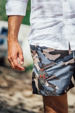 Les Canebiers Ermitage Court Mex Camo - Blue<Homme Best Sellers|Mex