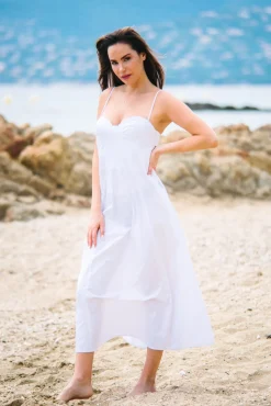 Les Canebiers Iris - White<Femme Robes