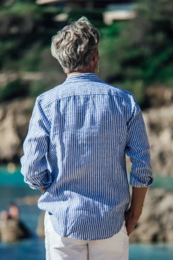 Les Canebiers Lavande - Navy<Homme Chemises