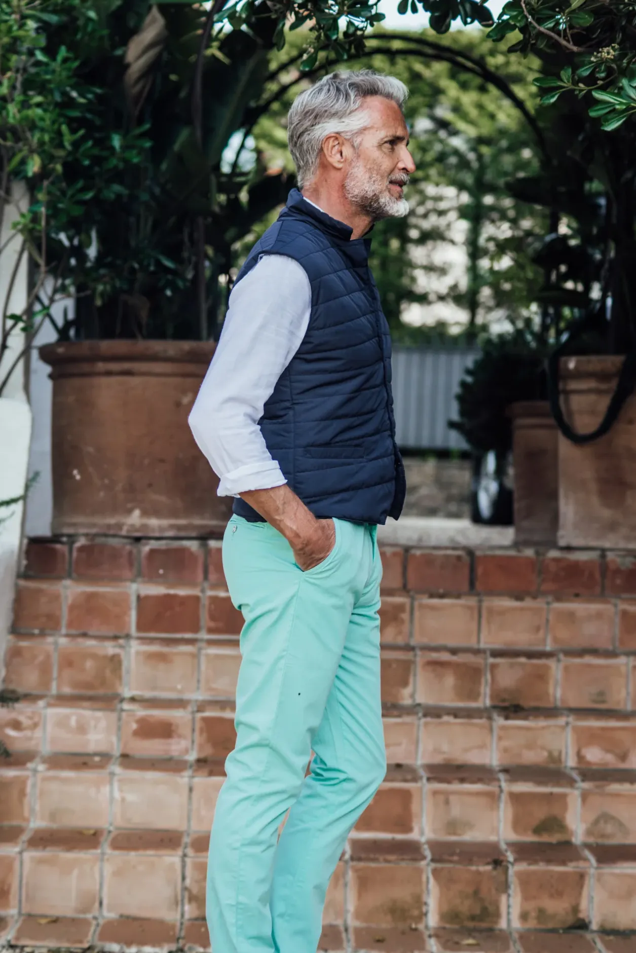 Les Canebiers Tartane pants - Green Water<Homme Pantalons