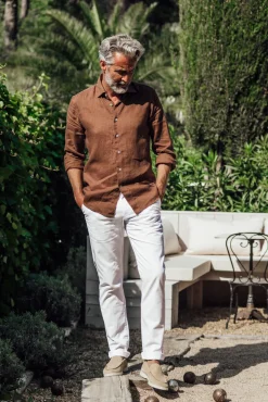 Les Canebiers Tartane pants - White<Homme Pantalons