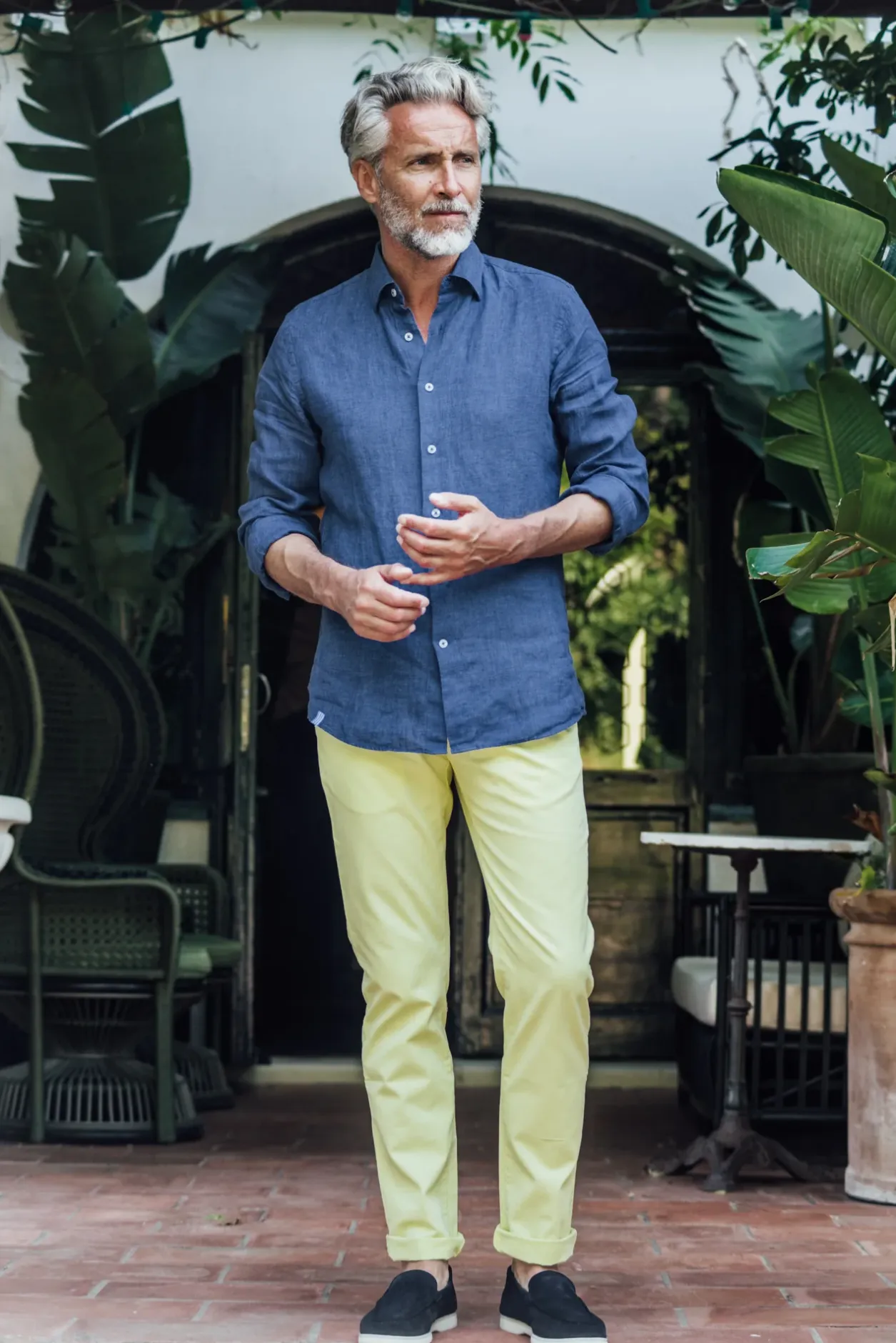 Les Canebiers Tartane pants - Yellow<Homme Pantalons
