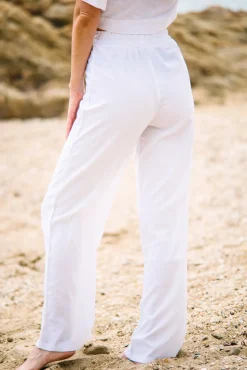 Les Canebiers Vernatelle Pants - White<Femme Pantalons