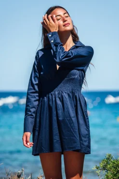 Les Canebiers Vignes - Navy<Femme Robes